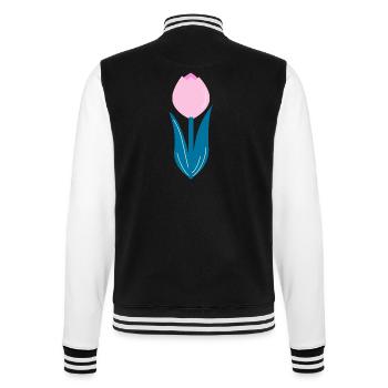 Pink tulip - College Sweat Jacket - black/white - Back - Marisol (170cm)