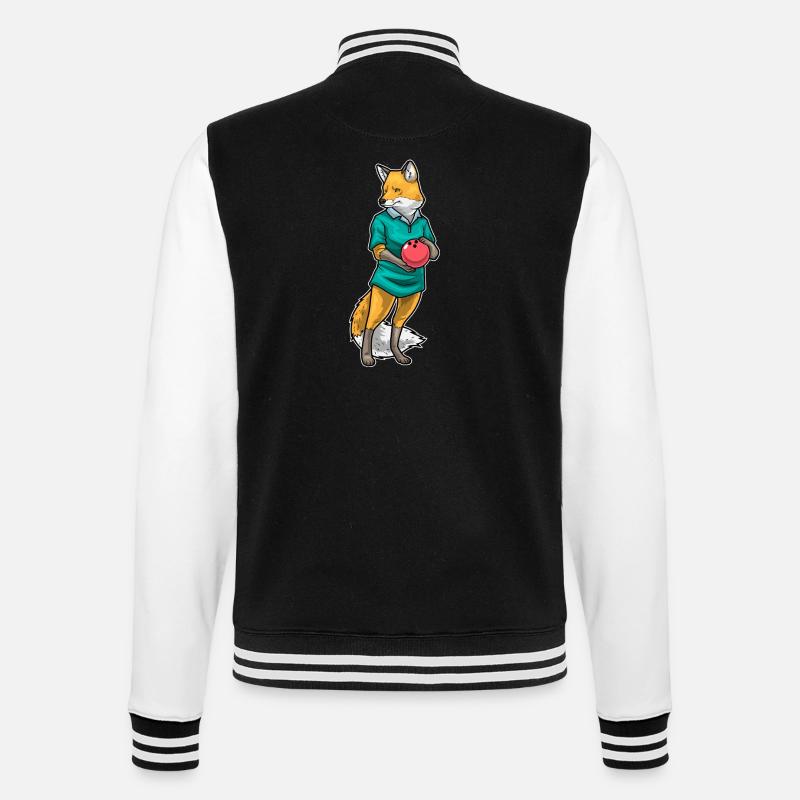 Fuchs Bowling Bowlingkugel - College-Sweatjacke - Schwarz/Weiß