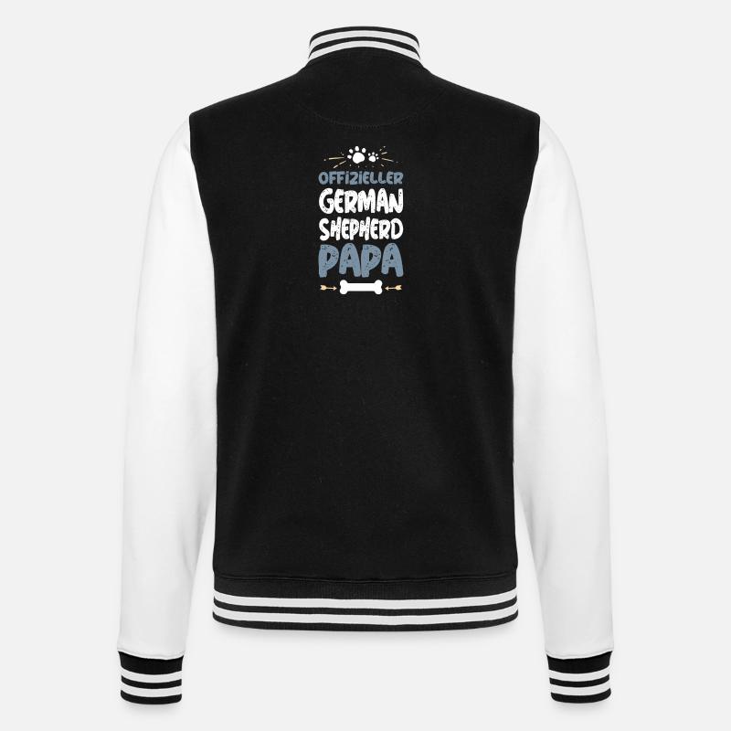 Offizieller German Shepherd Papa - College-Sweatjacke - Schwarz/Weiß