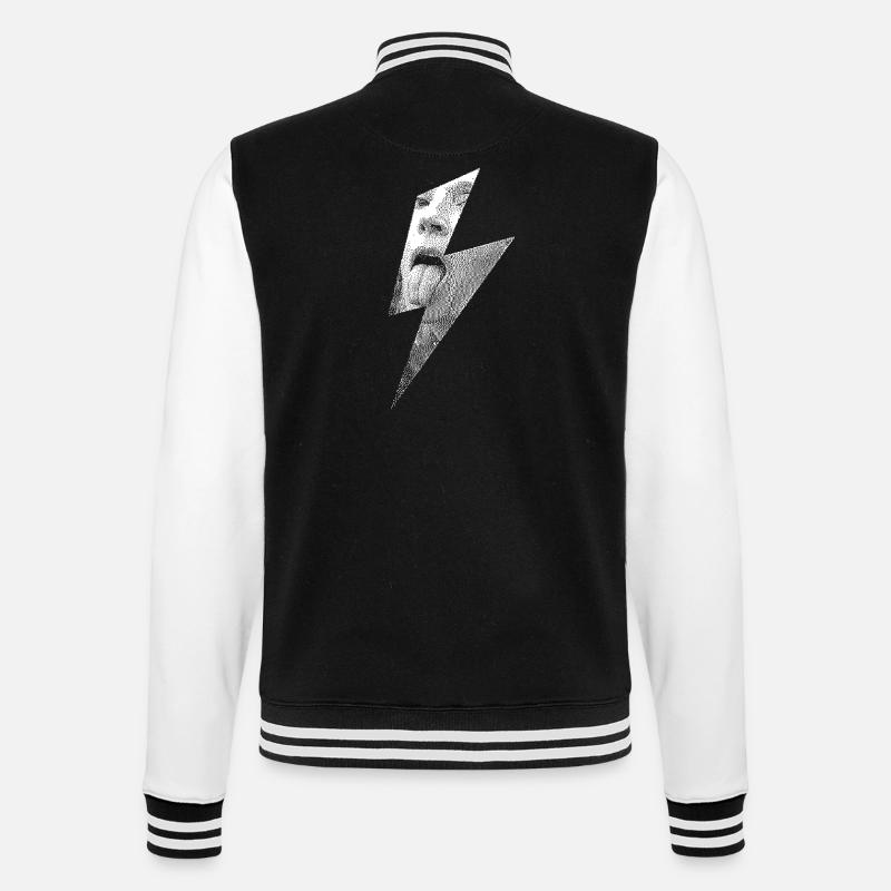 Rebel Lightning Bolt Lick - College Sweat Jacket - black/white