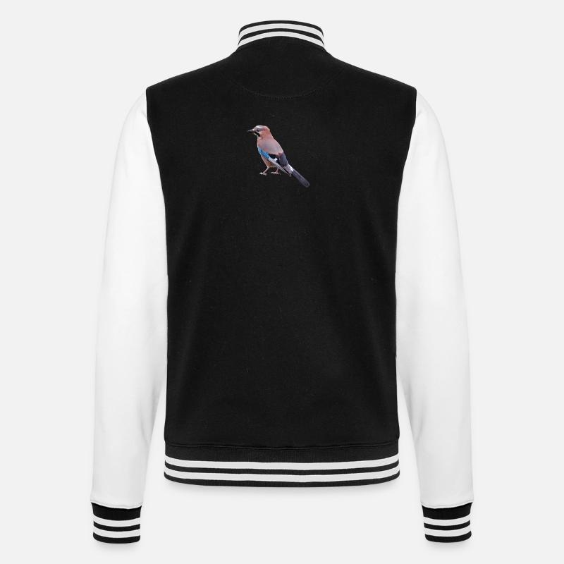 Eichelhäher am431 - College-Sweatjacke - Schwarz/Weiß