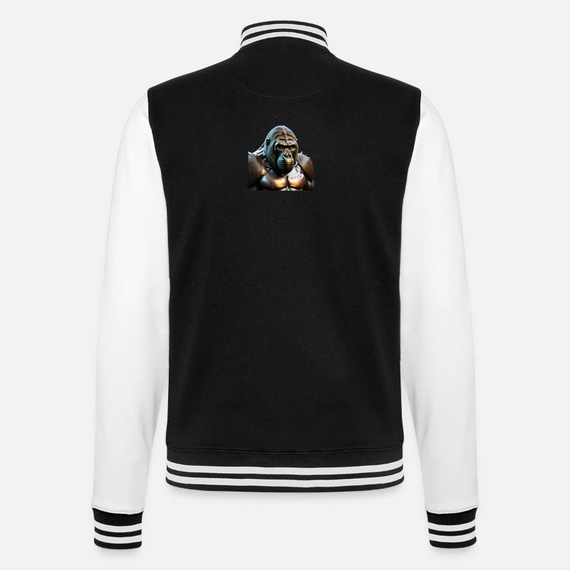 Le gorille de bronze - Veste Teddy - noir/blanc