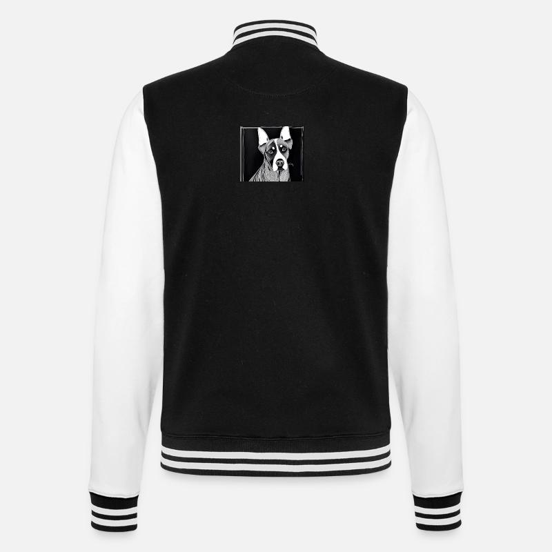 wuff wuff - College-Sweatjacke - Schwarz/Weiß