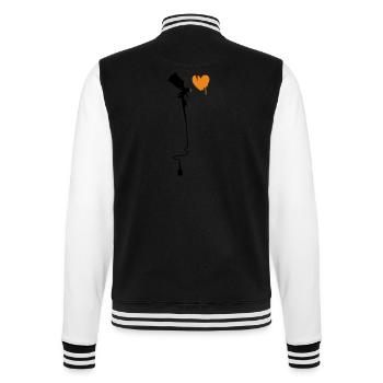 airbrushherz_2f - College-Sweatjacke - Schwarz/Weiß - Hinten - Marisol (170cm)