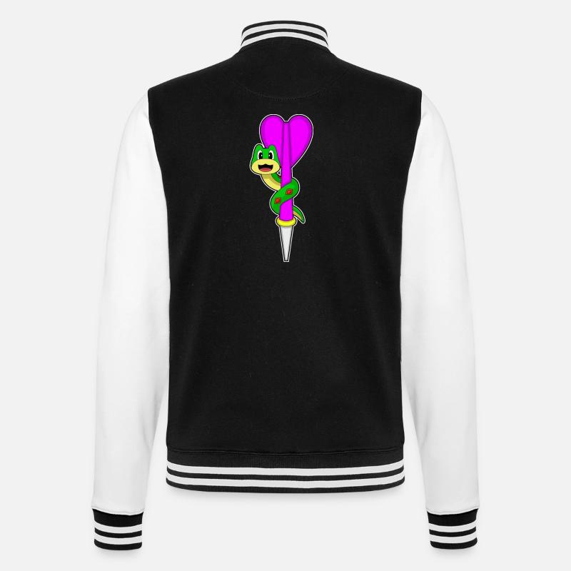 Fléchette serpent - Veste Teddy - noir/blanc