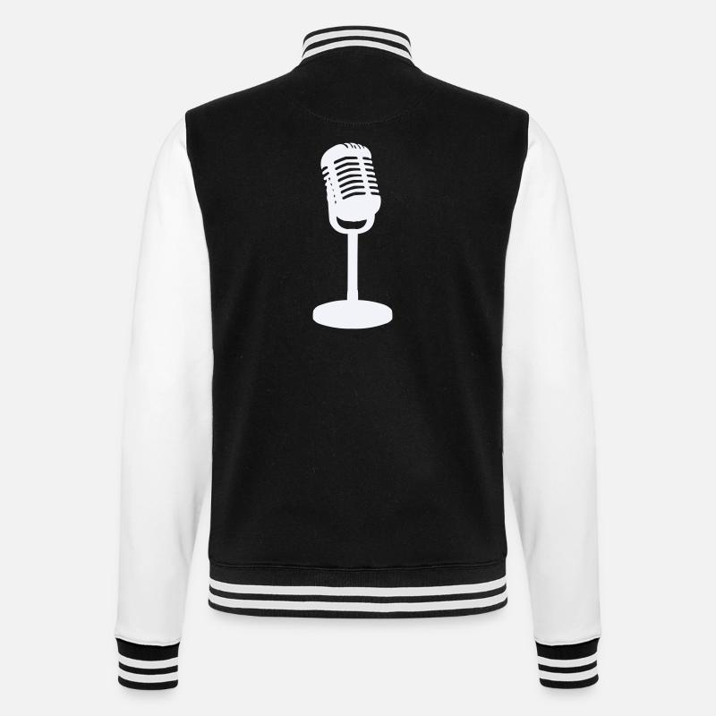 Microphone - Veste Teddy - noir/blanc