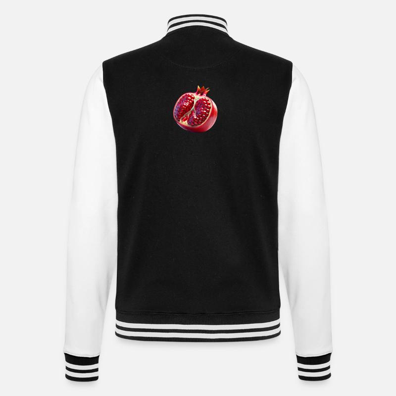 Pomegranate – Juicy elegance - College Sweat Jacket - black/white