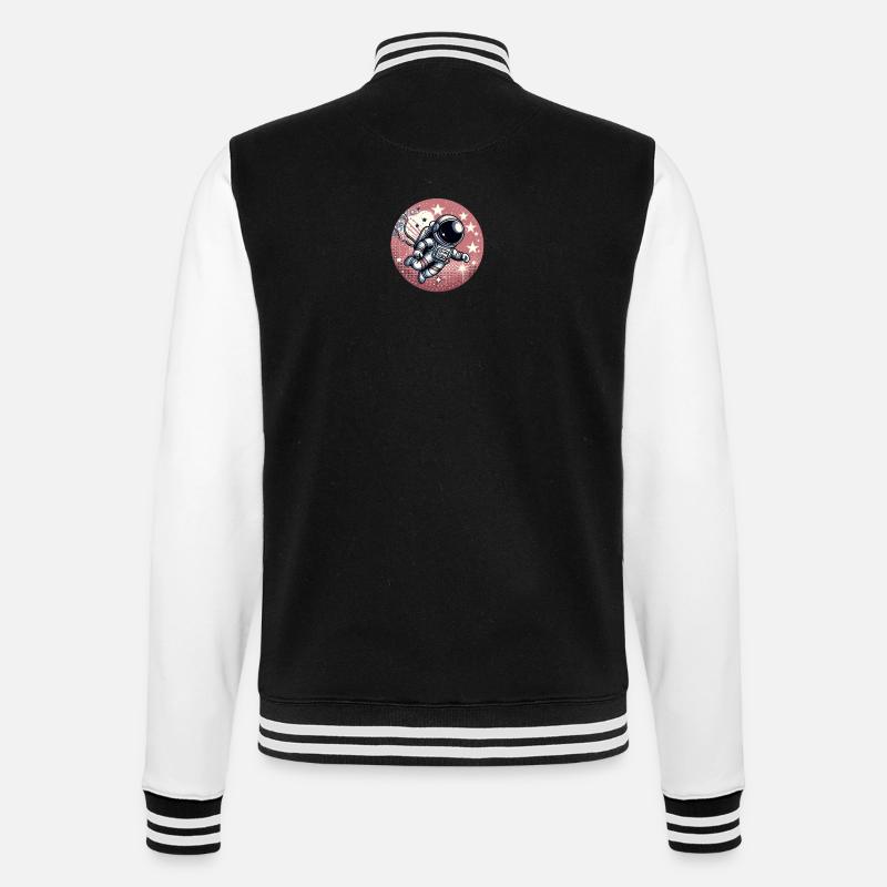 Exploring the Space - College-Sweatjacke - Schwarz/Weiß