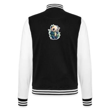 Panda mignon avec bambou - Veste Teddy - noir/blanc - Dos - Marisol (170cm)