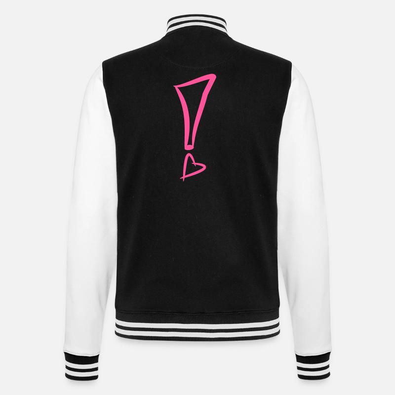 Point d'exclamation avec coeur - Veste Teddy - noir/blanc