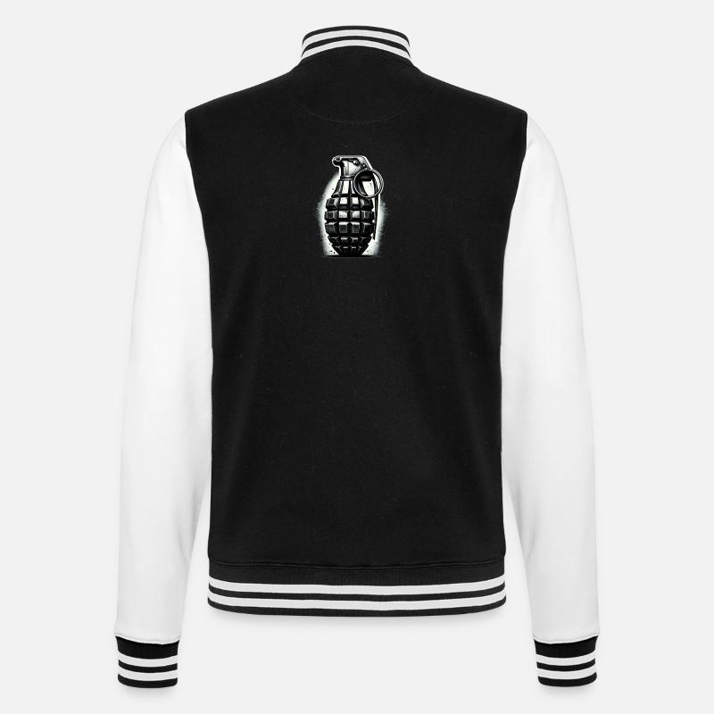 Explosive Charge: Hand Grenade - College Sweat Jacket - black/white