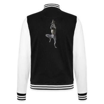 Deutsche Dogge - College-Sweatjacke - Schwarz/Weiß - Hinten - Marisol (170cm)