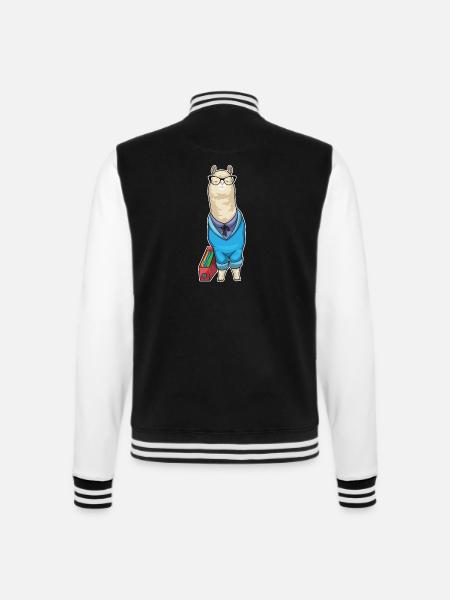 Alpaca Secretary Folder Office - College Sweat Jacket - black/white