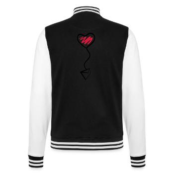 valentine mail - College Sweat Jacket - black/white - Back - Marisol (170cm)