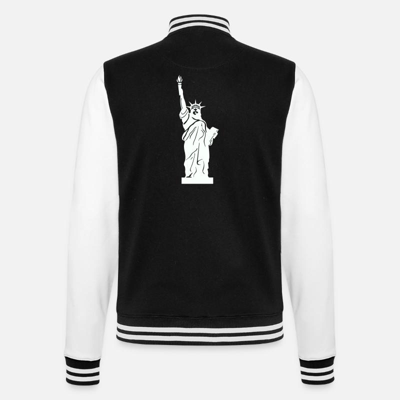 freiheitsstatue - College-Sweatjacke - Schwarz/Weiß