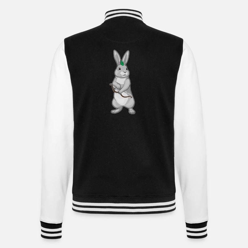 Bunny Archer Bow - College Sweat Jacket - black/white