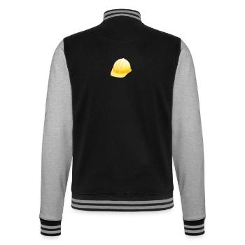 Bauhelm - College-Sweatjacke - Schwarz/Grau meliert - Hinten - Marisol (170cm)