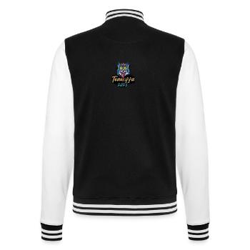 Teneriffa 2025 Party Wolf - College-Sweatjacke - Schwarz/Weiß - Hinten - Marisol (170cm)