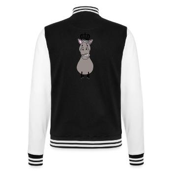König Pony Pferd Pferde Gaul Krone - College-Sweatjacke - Schwarz/Weiß - Hinten - Marisol (170cm)
