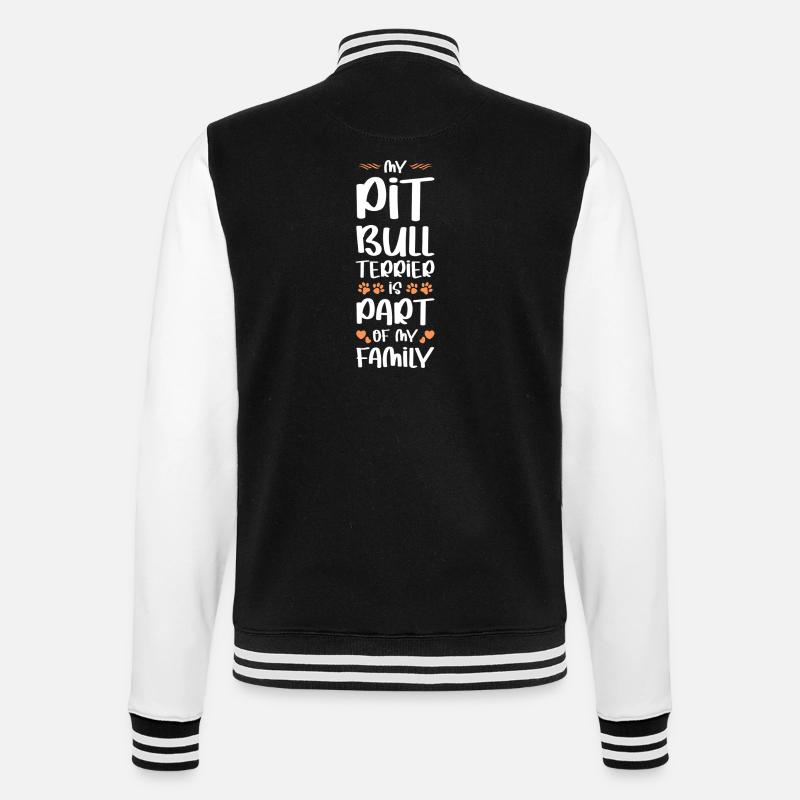PIT_BULL_TERRIER - Veste Teddy - noir/blanc