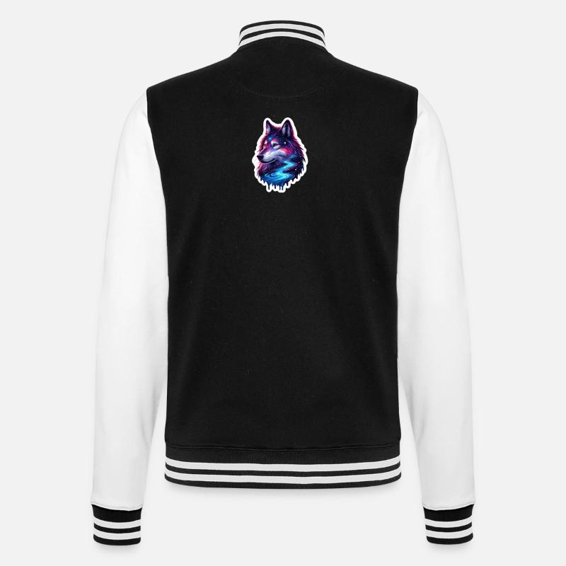 Wolve céleste - Veste Teddy - noir/blanc