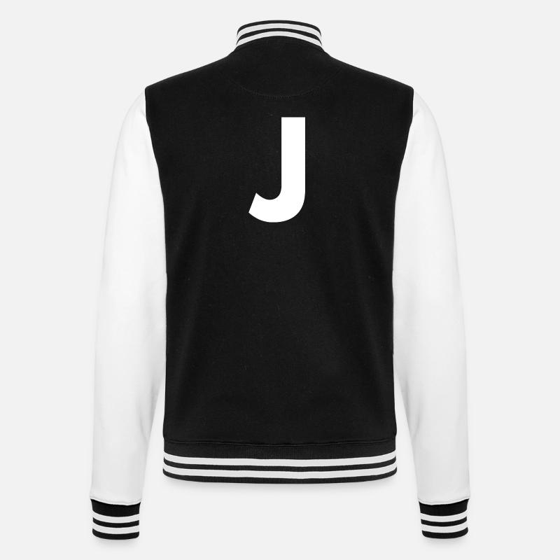 J - College Sweat Jacket - black/white