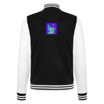 Sky Motif Purple - College Sweat Jacket - black/white - Back - Marisol (170cm)