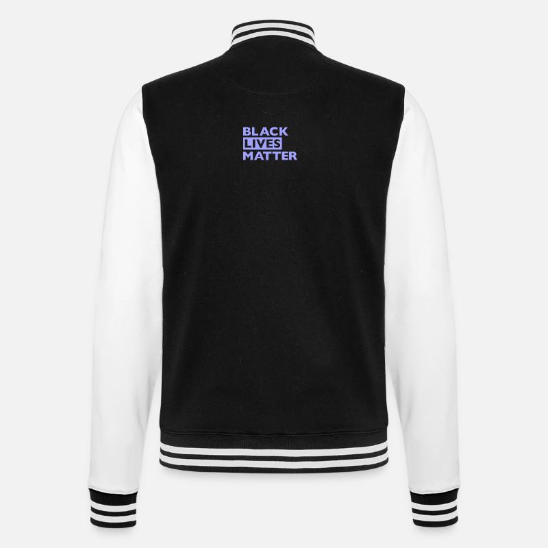 Black Lives Matter Flieder - College-Sweatjacke - Schwarz/Weiß