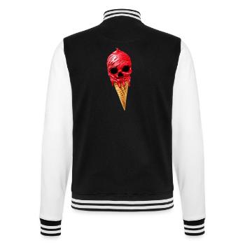 Skull Skull Dessert Eiswaffel - College-Sweatjacke - Schwarz/Weiß - Hinten - Marisol (170cm)