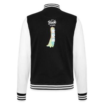 It's Book O'Clock, Dinosaur, Dino, T Rex - Veste Teddy - noir/blanc - Dos - Marisol (170cm)