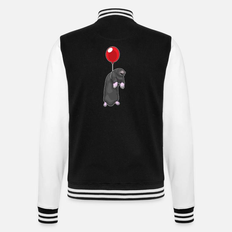 Mole Balloon - College Sweat Jacket - black/white