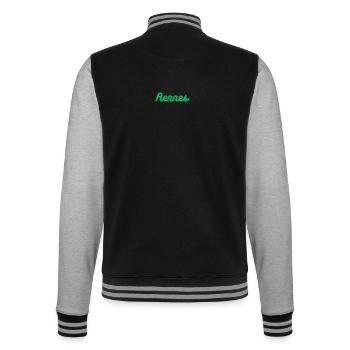 Rennes - Veste Teddy - noir/gris chiné - Dos - Marisol (170cm)