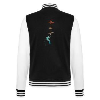 Heartbeat Climbing - Gift Idea - College Sweat Jacket - black/white - Back - Marisol (170cm)