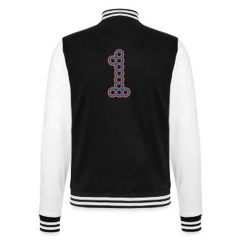 1. 1 Jahr. 1. JUBILÄUM. 1-JÄHRIGES JUBILÄUM - College-Sweatjacke - Schwarz/Weiß - Hinten - Marisol (170cm)