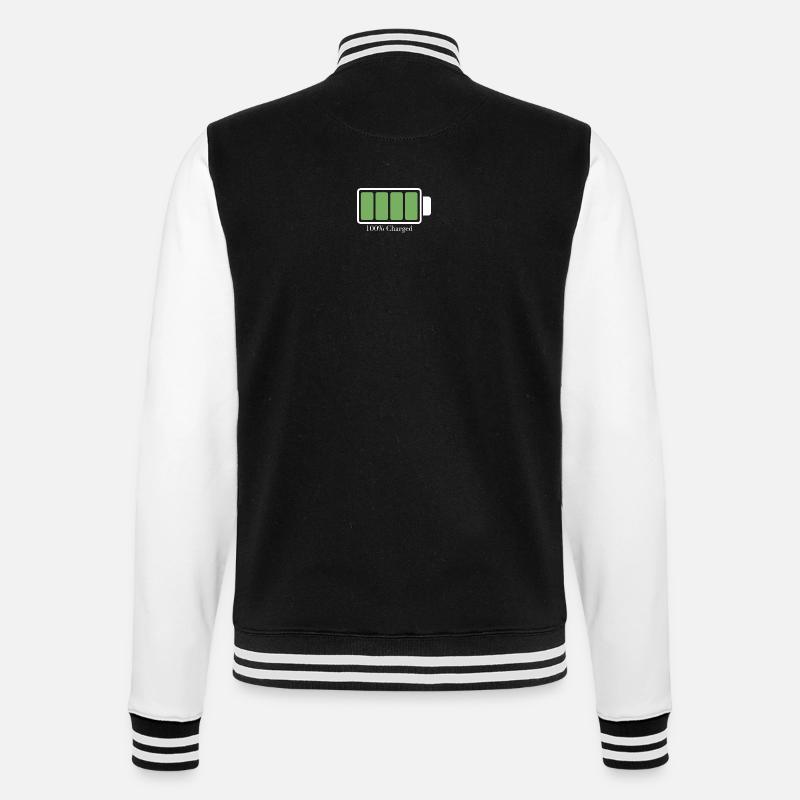 Batterie chargée - Veste Teddy - noir/blanc