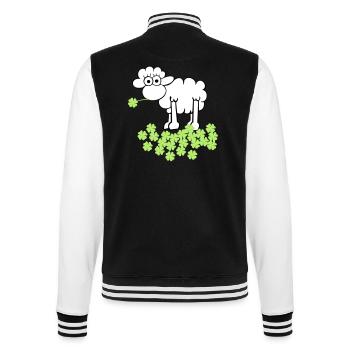 st. Patrick's sheep - College Sweat Jacket - black/white - Back - Marisol (170cm)