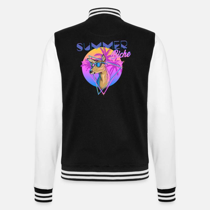 Summer biche - Veste Teddy - noir/blanc