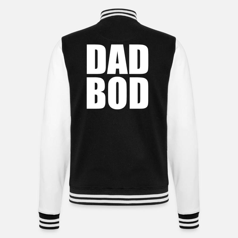 Dad bod - College Sweat Jacket - black/white