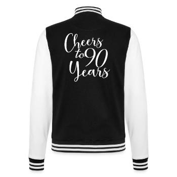 Vive les 90 ans du 90e anniversaire - Veste Teddy - noir/blanc - Dos - Marisol (170cm)