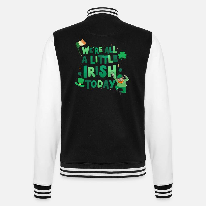 Bonne Saint-Patrick. La Saint-Patrick! - Veste Teddy - noir/blanc