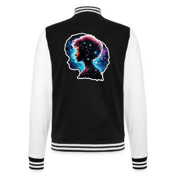 Silhouette / Wald / Porträt / Bäume / Person - College-Sweatjacke - Schwarz/Weiß - Hinten - Marisol (170cm)