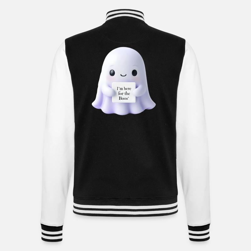 Halloween Spruch Geist Geschenkidee - College-Sweatjacke - Schwarz/Weiß