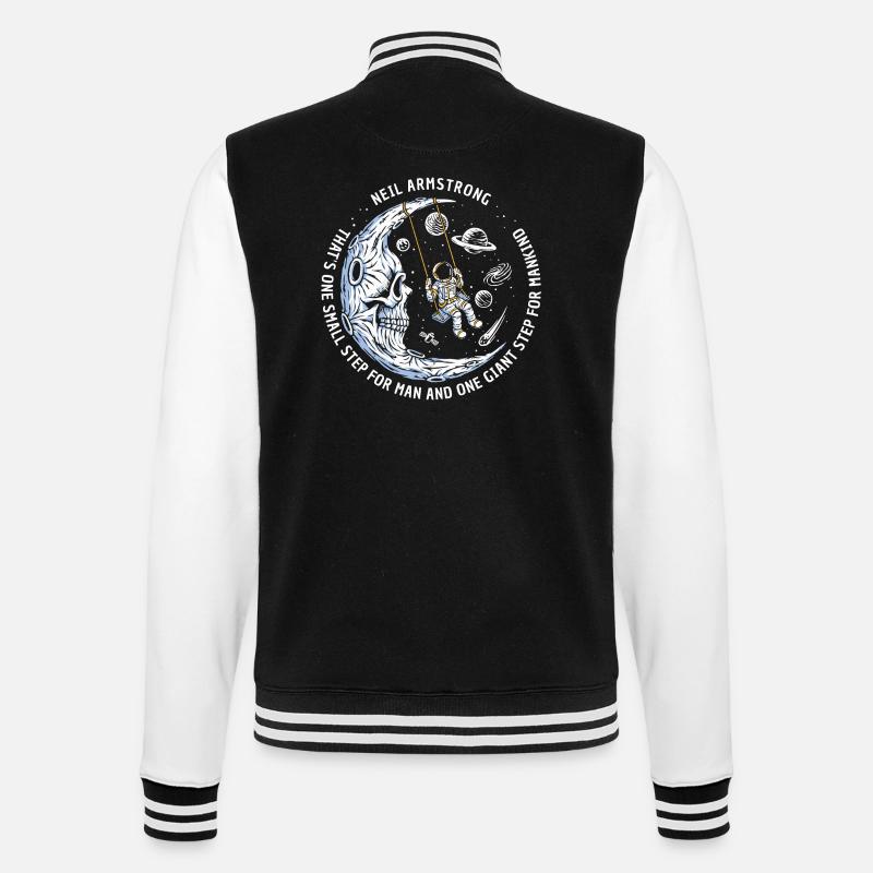 lune astronautes étoiles spatiales - Veste Teddy - noir/blanc