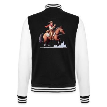 Pixaro the Cowboy - College Sweat Jacket - black/white - Back - Marisol (170cm)