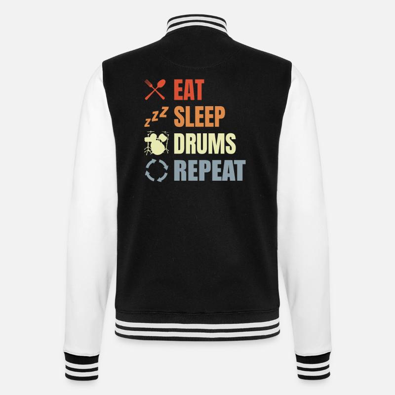 Drum Routine - College Sweat Jacket - black/white