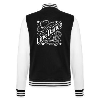 Line Dance Cowboy Flair - College Sweat Jacket - black/white - Back - Marisol (170cm)