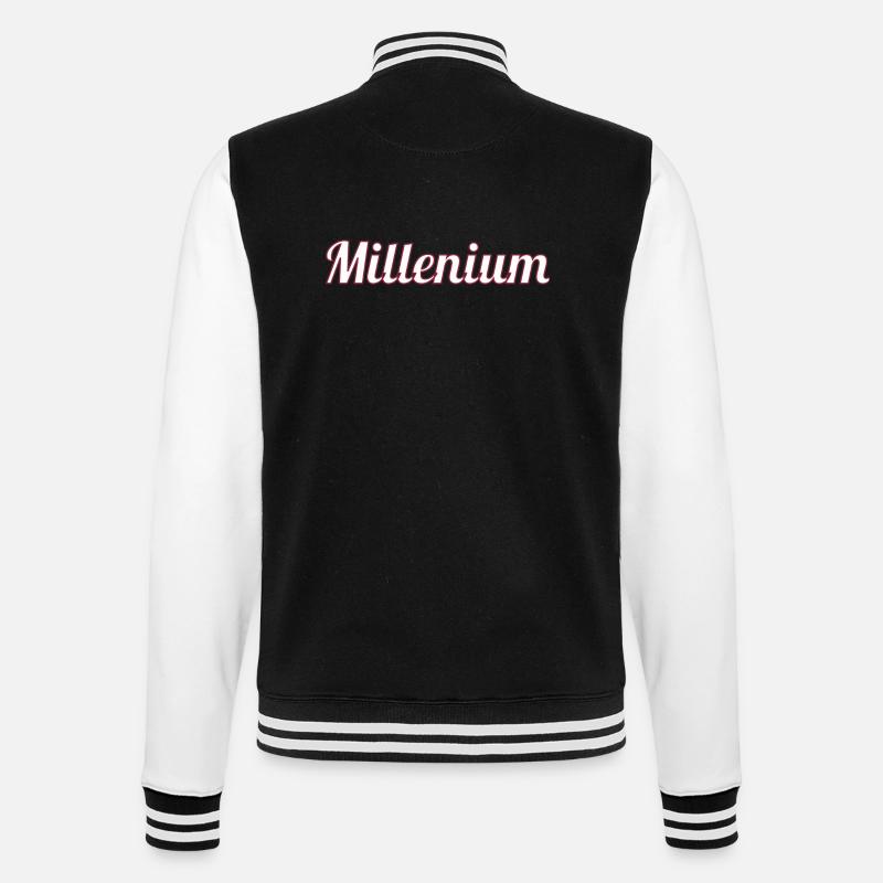 Millenium - College Sweat Jacket - black/white