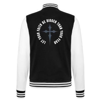 Motif spirituel du courage et de la force Foi - Veste Teddy - noir/blanc - Dos - Marisol (170cm)