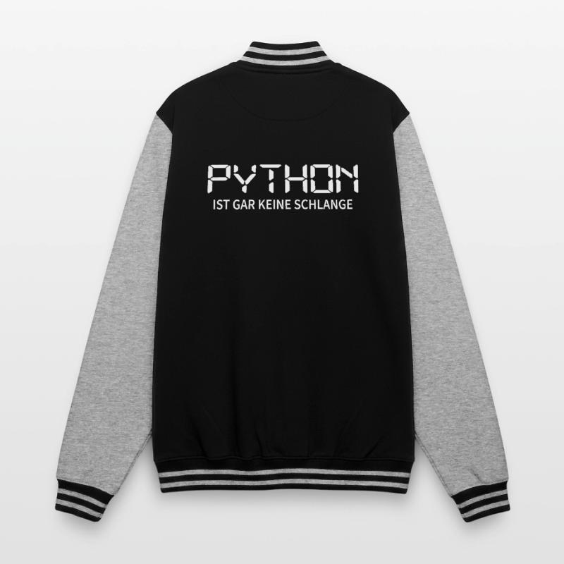 nerd python-coder server download programmieren College-Sweatjacke