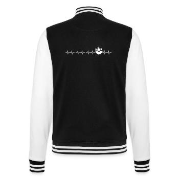 Captain ahoy coastal pirate "set sail" - College Sweat Jacket - black/white - Back - Marisol (170cm)
